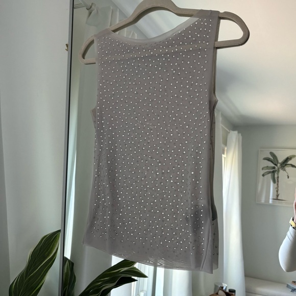 Weekday Diamanté studded Mesh Top - Picture 6 of 8